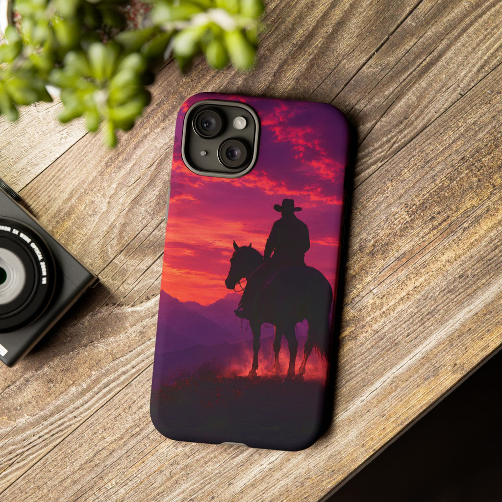 Cowboy Sunset Horseback Phone Case
