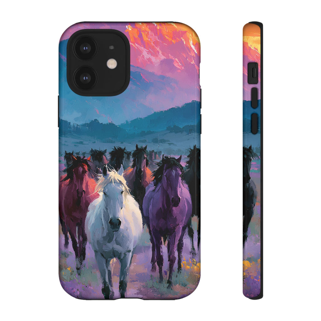 Wild Horses Sunset Mountain Phone Case