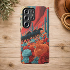 Desert Wild Horses Floral Phone Case