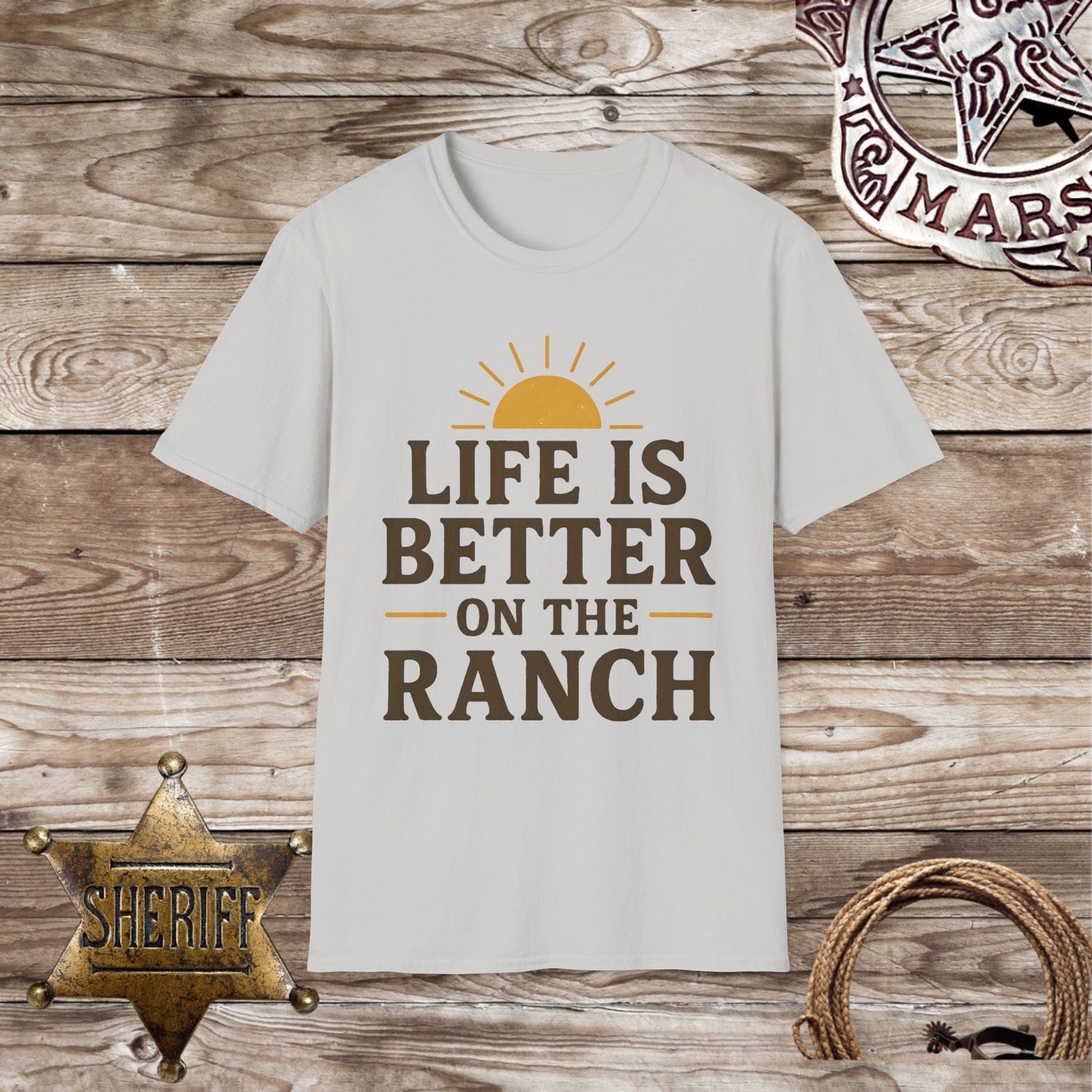 Softstyle Unisex T-Shirt Life is Better on the Ranch