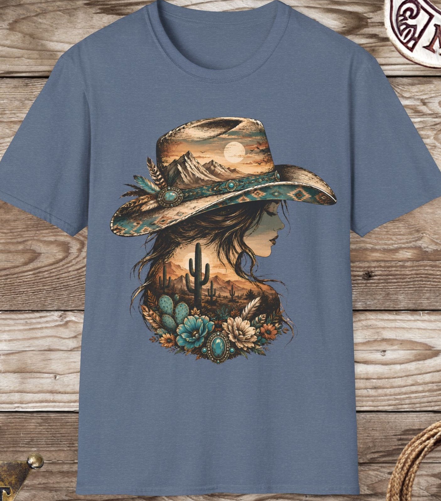 Desert Moon Cowgirl Western Graphic Tee
