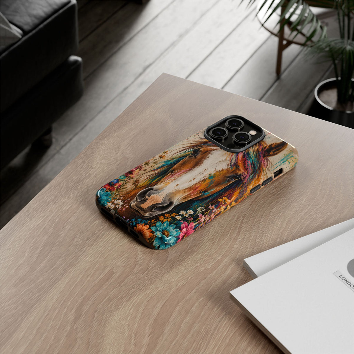 Boho Wildflower Horse Phone Case
