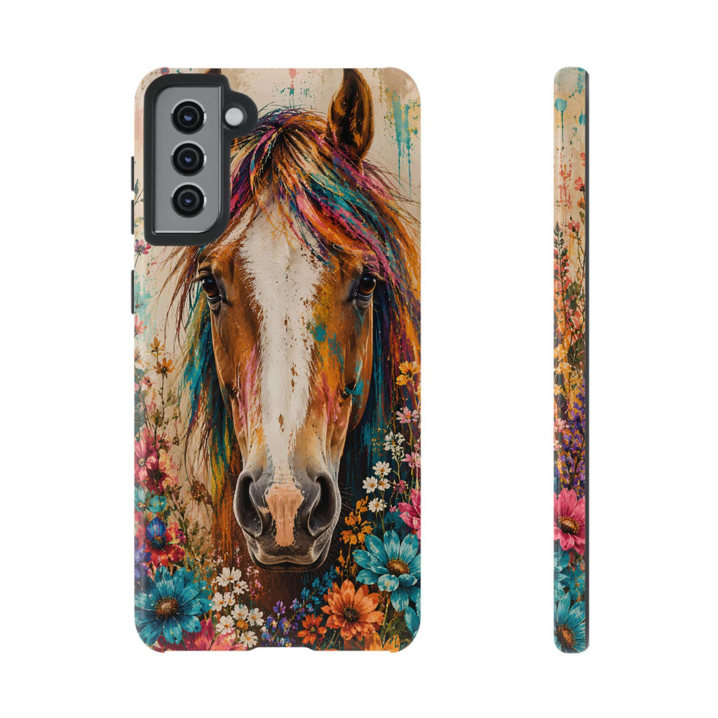 Boho Wildflower Horse Phone Case