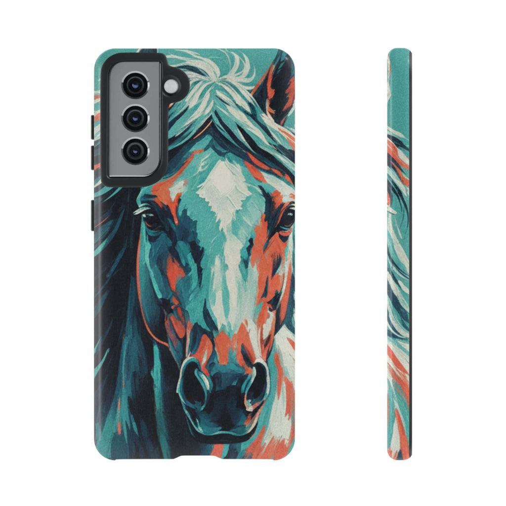 Colorful Horse Head – Turquoise