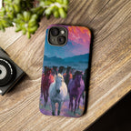 Wild Horses Sunset Mountain Phone Case