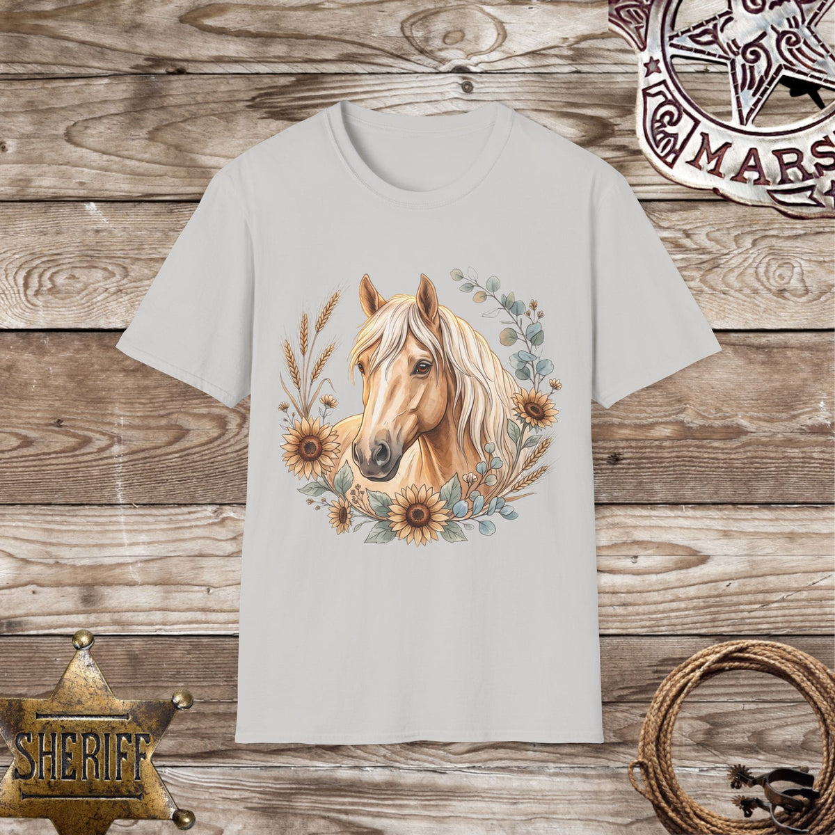Palomino Horse & Sunflower T-Shirt