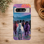 Wild Horses Sunset Mountain Phone Case