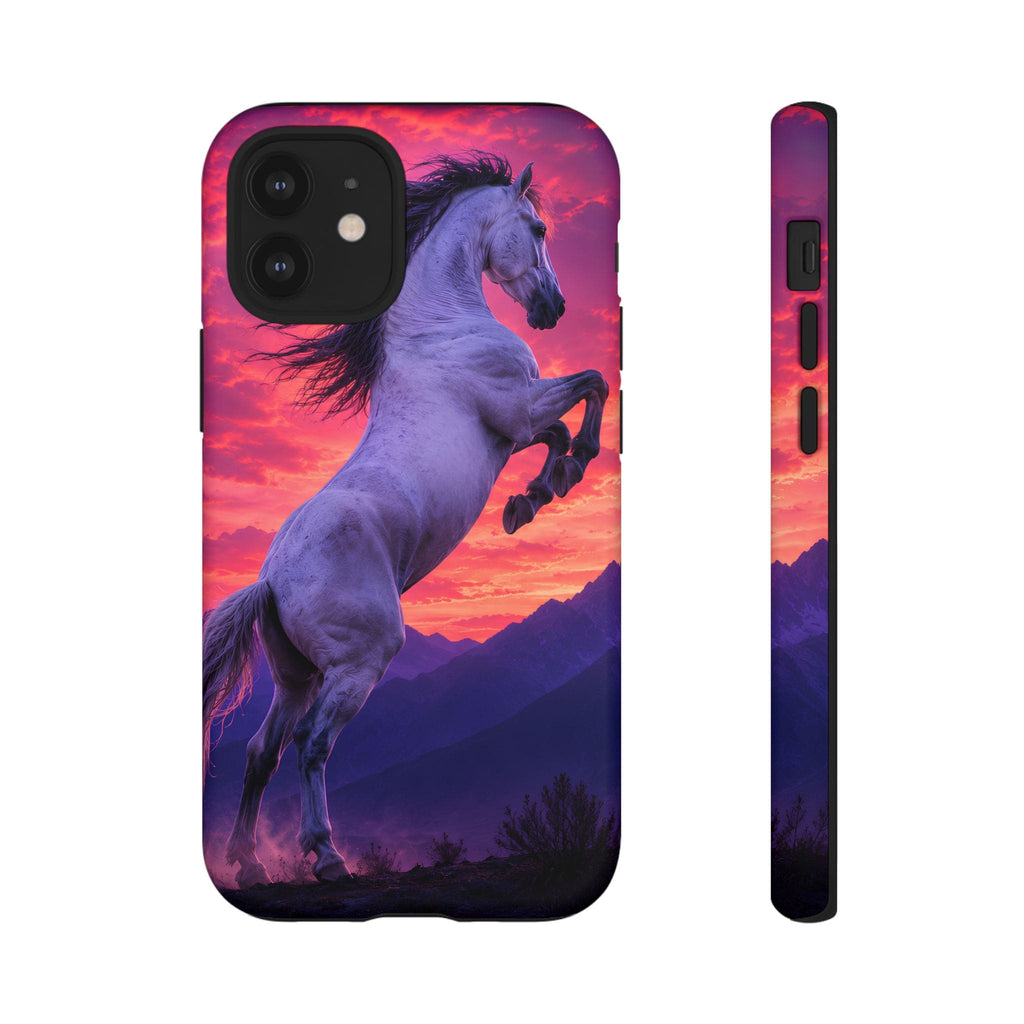 Rearing White Horse Sunset Phone Case