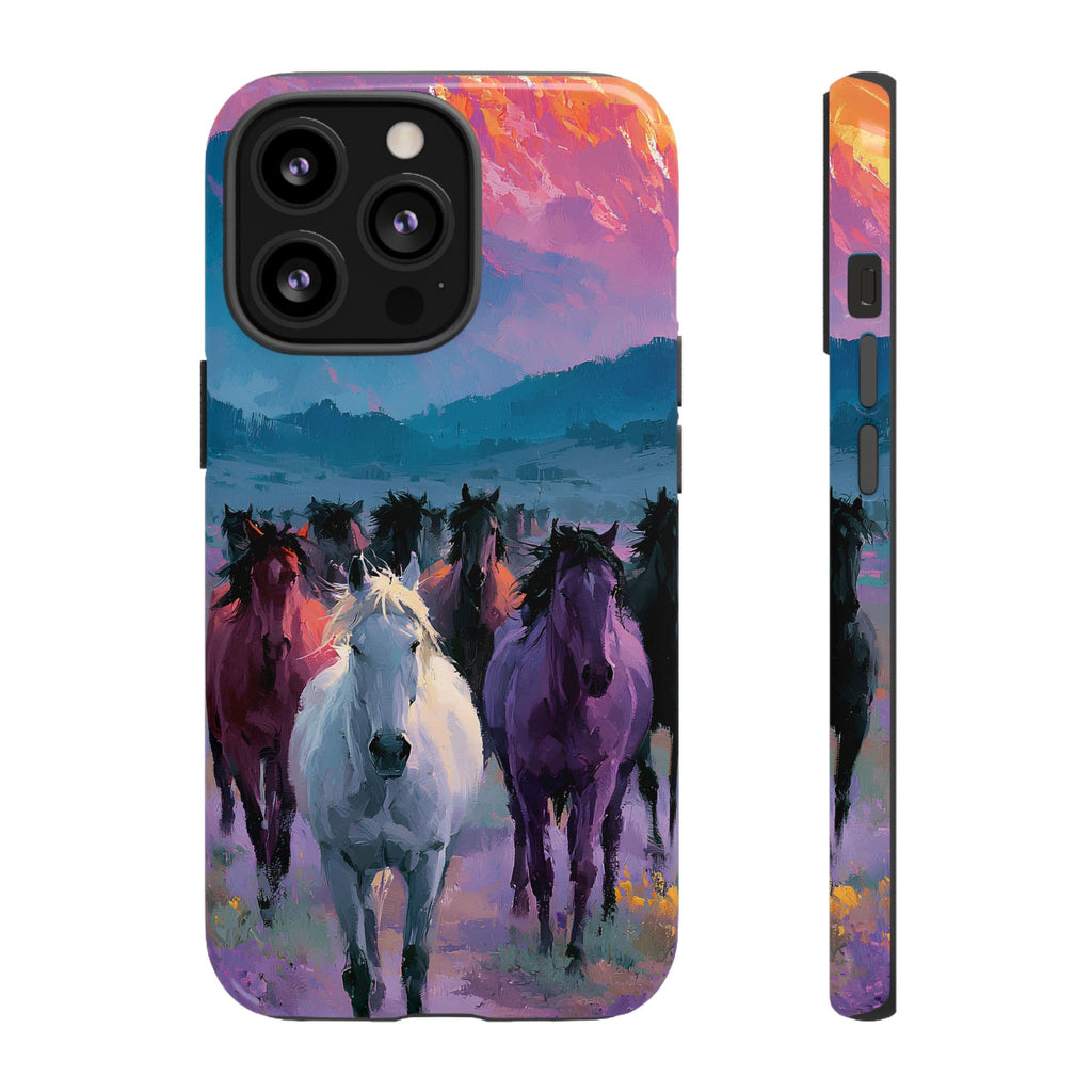 Wild Horses Sunset Mountain Phone Case