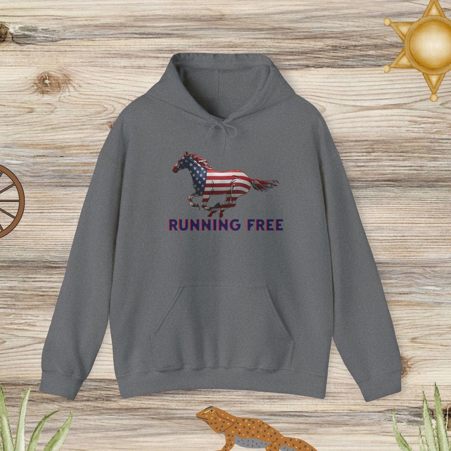 Unisex Heavy Blend™ Hooded Sweatshirt: Running Free