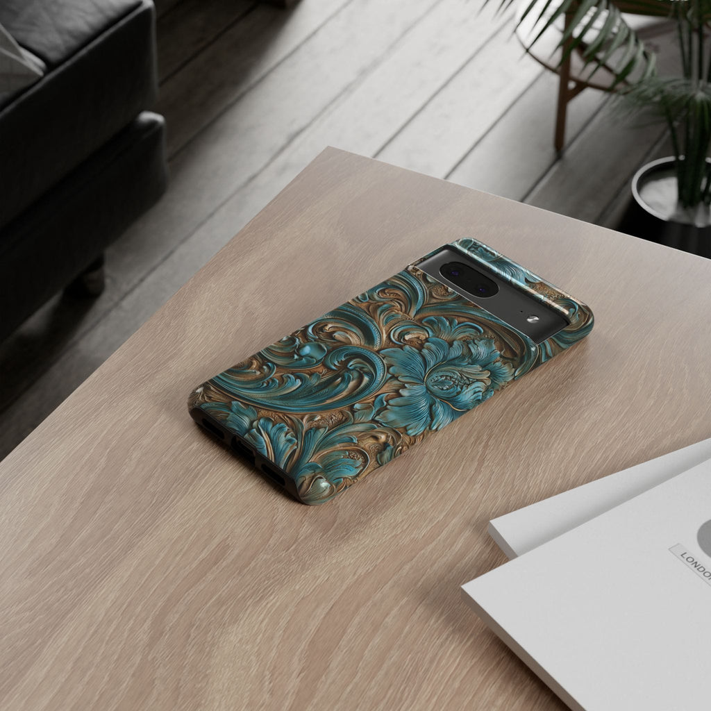 Turquoise  Western Tough Phone Case