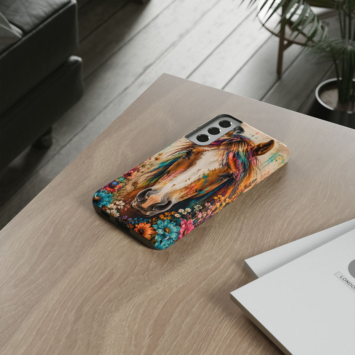 Boho Wildflower Horse Phone Case