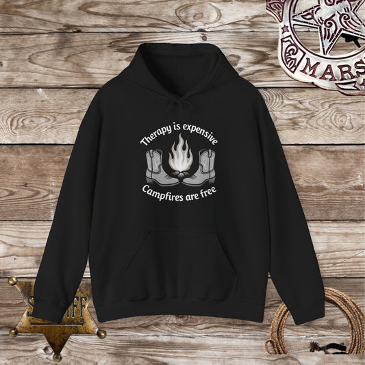 Campfire Therapy Hoodie, Cozy Unisex Sweatshirt,