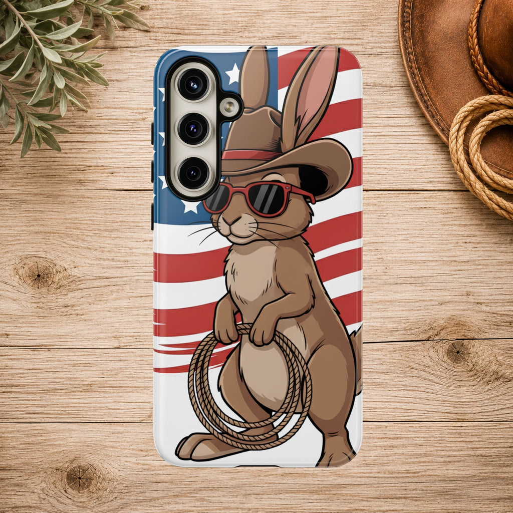 Patriotic Cowboy Bunny Phone Case