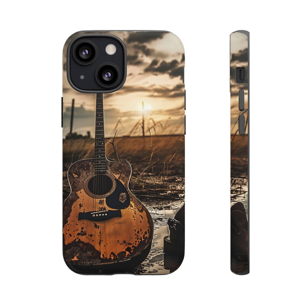 Guitar in a Wet Field -Phone Case