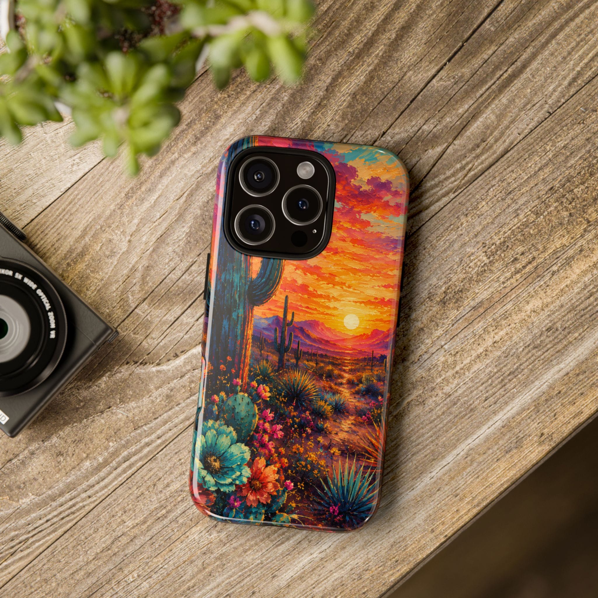 Desert Sunset Bloom Western Phone Case