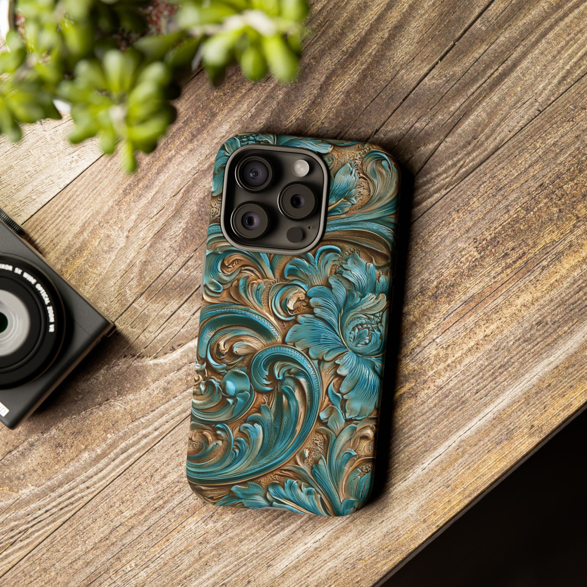 Turquoise  Western Tough Phone Case