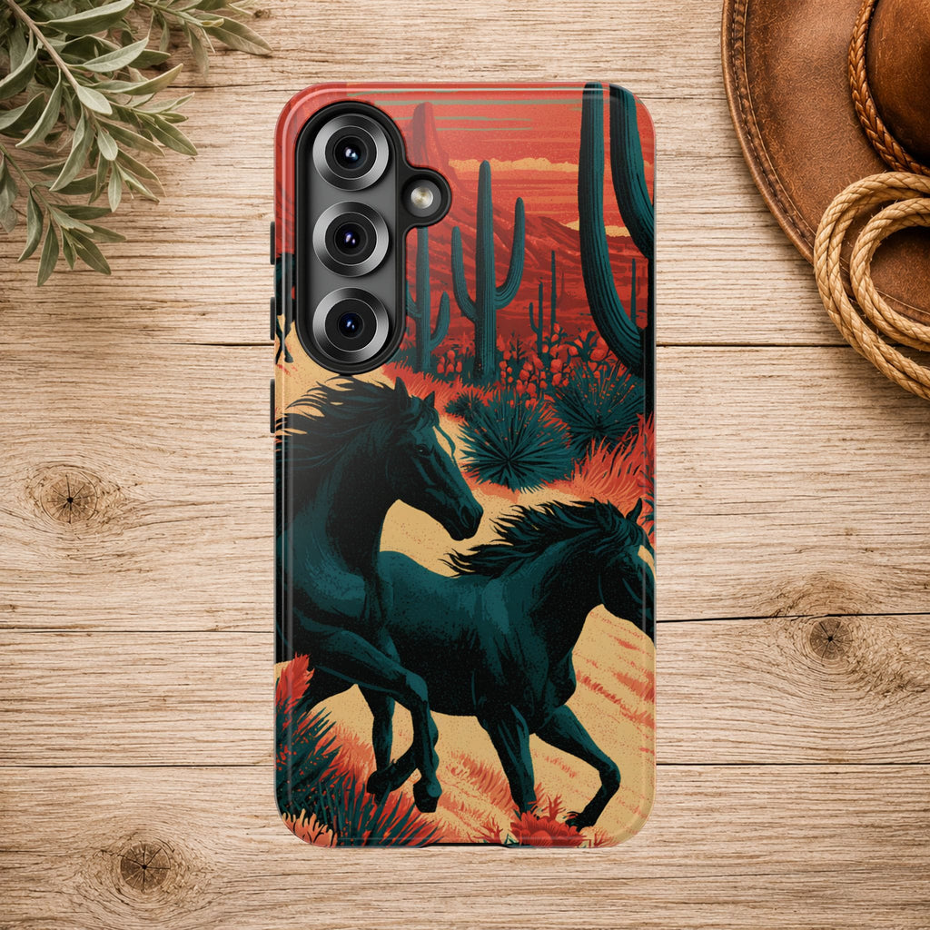 Desert Run Wild Horse Phone Case