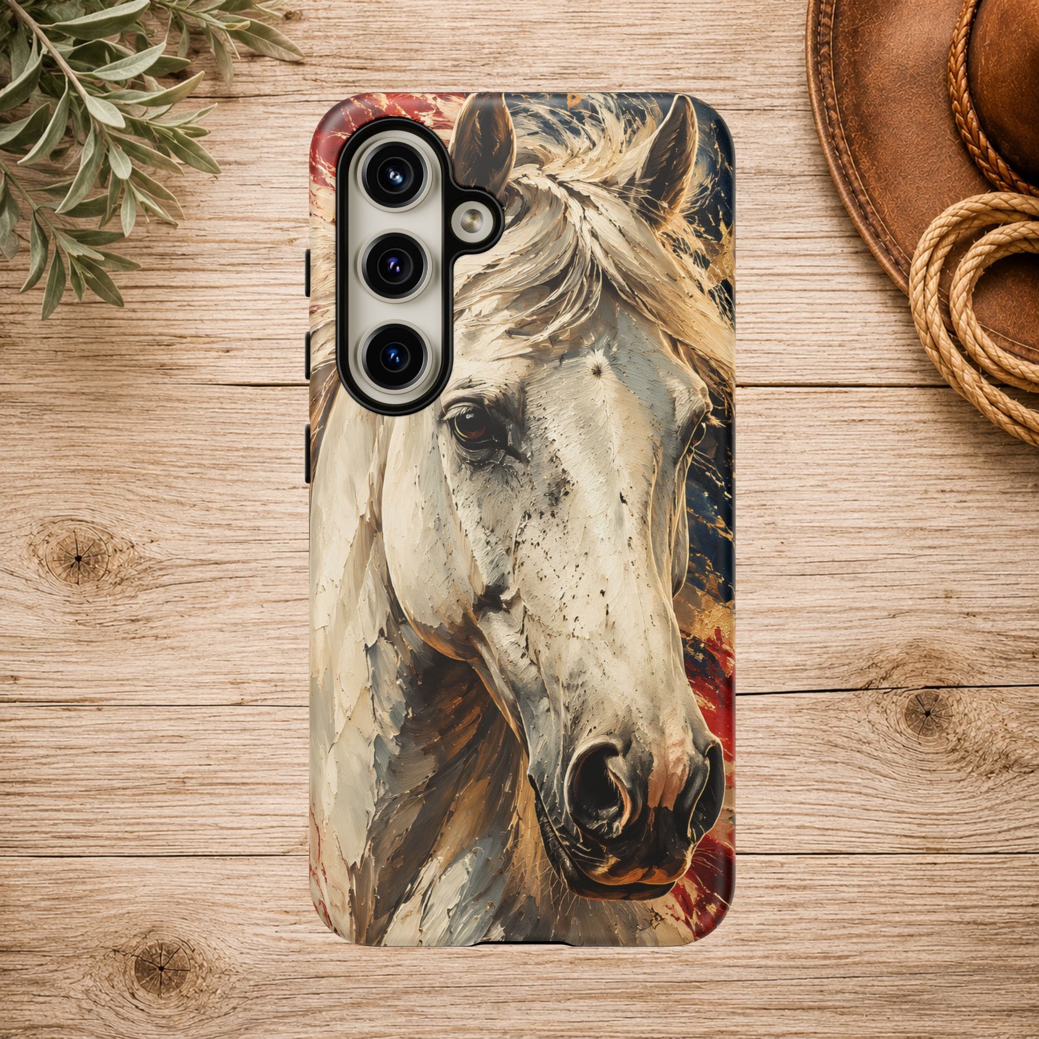 Patriotic White Horse Phone Case