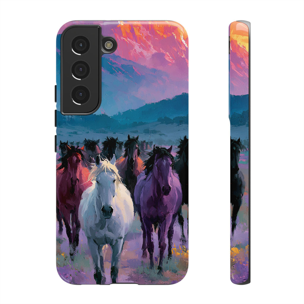 Wild Horses Sunset Mountain Phone Case