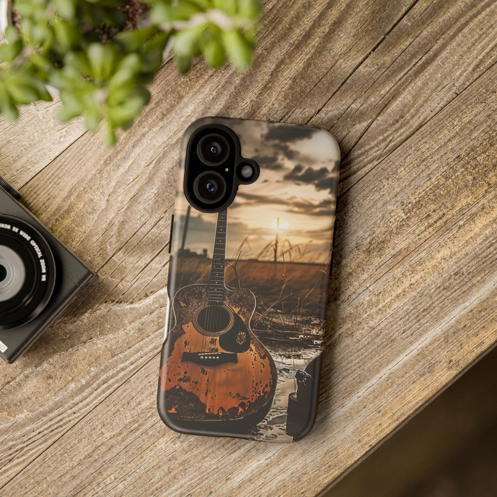 Guitar in a Wet Field -Phone Case