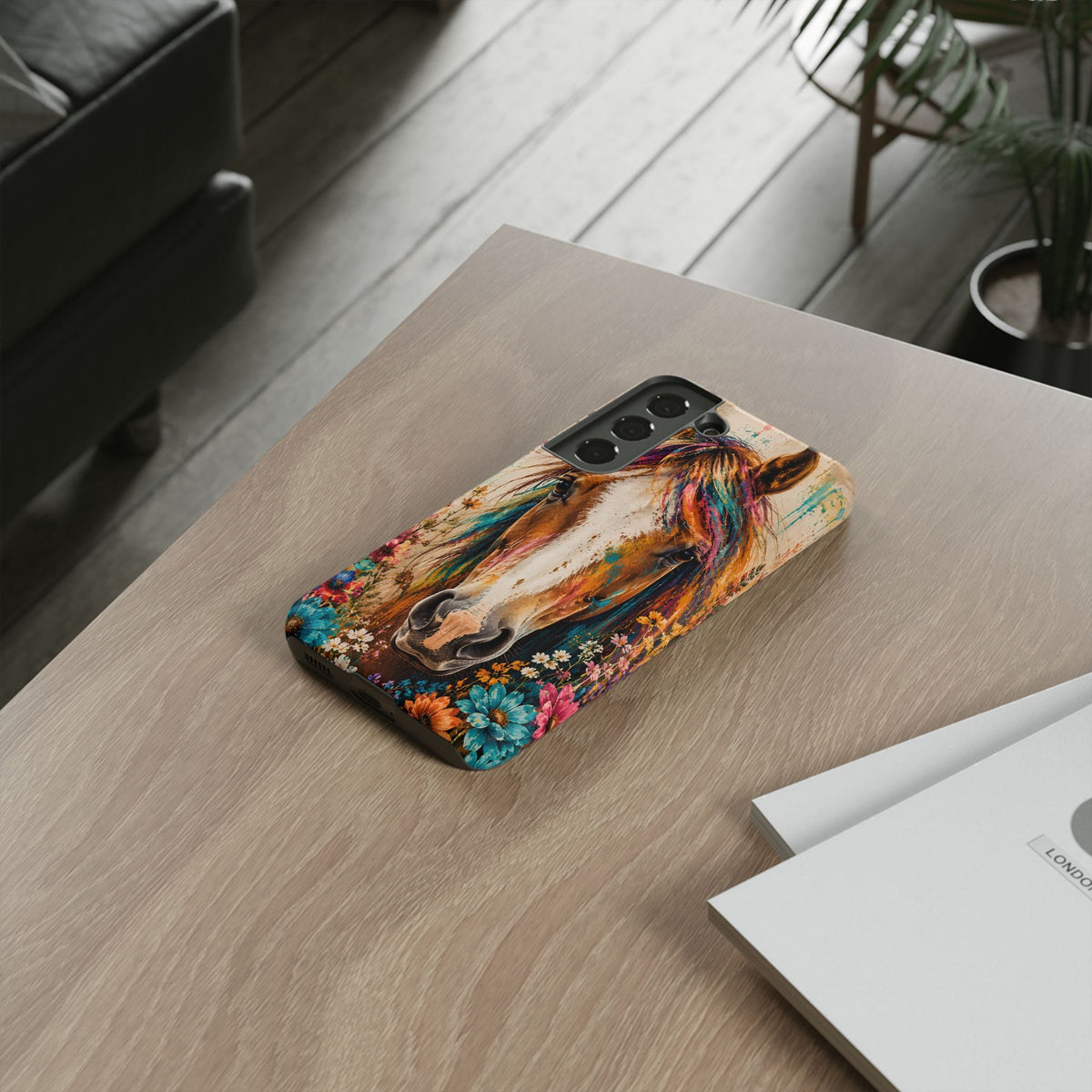Boho Wildflower Horse Phone Case