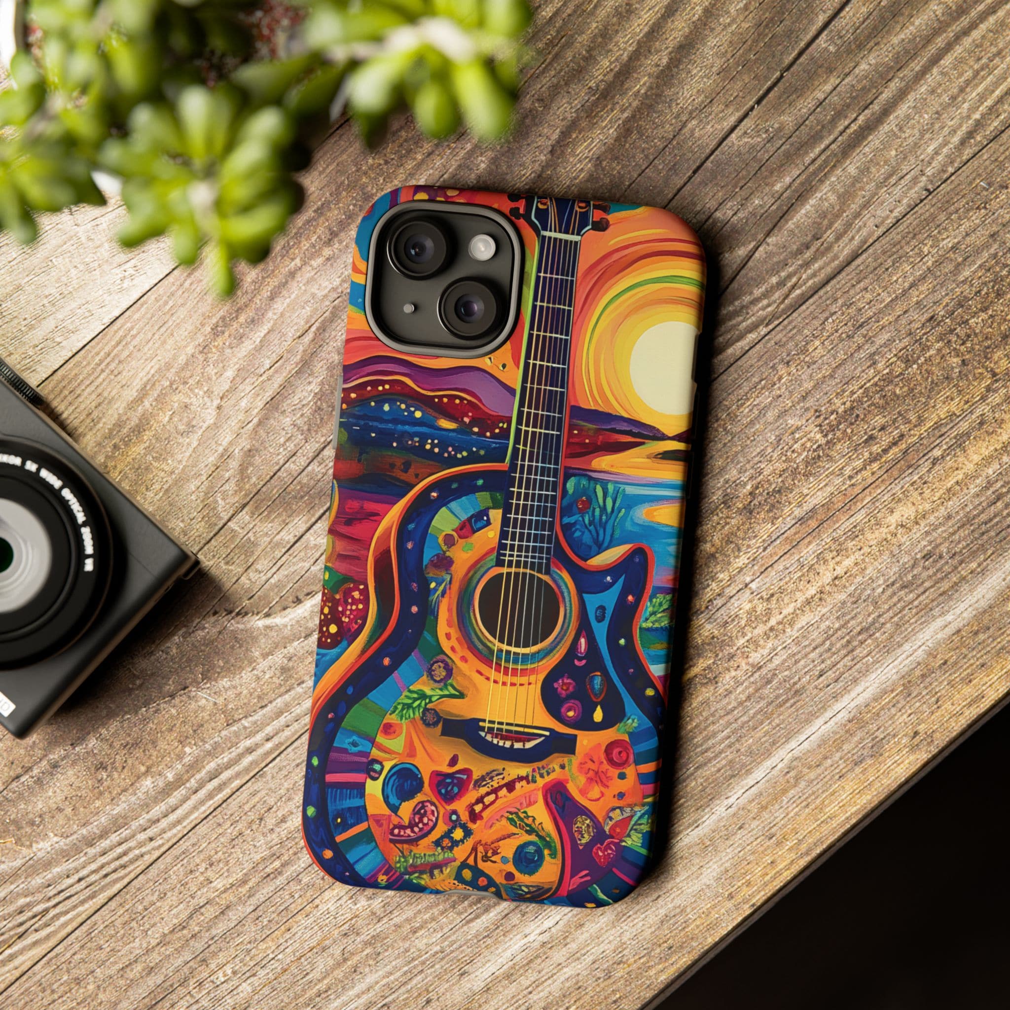 Psychedelic Sunset Guitar Phone Case