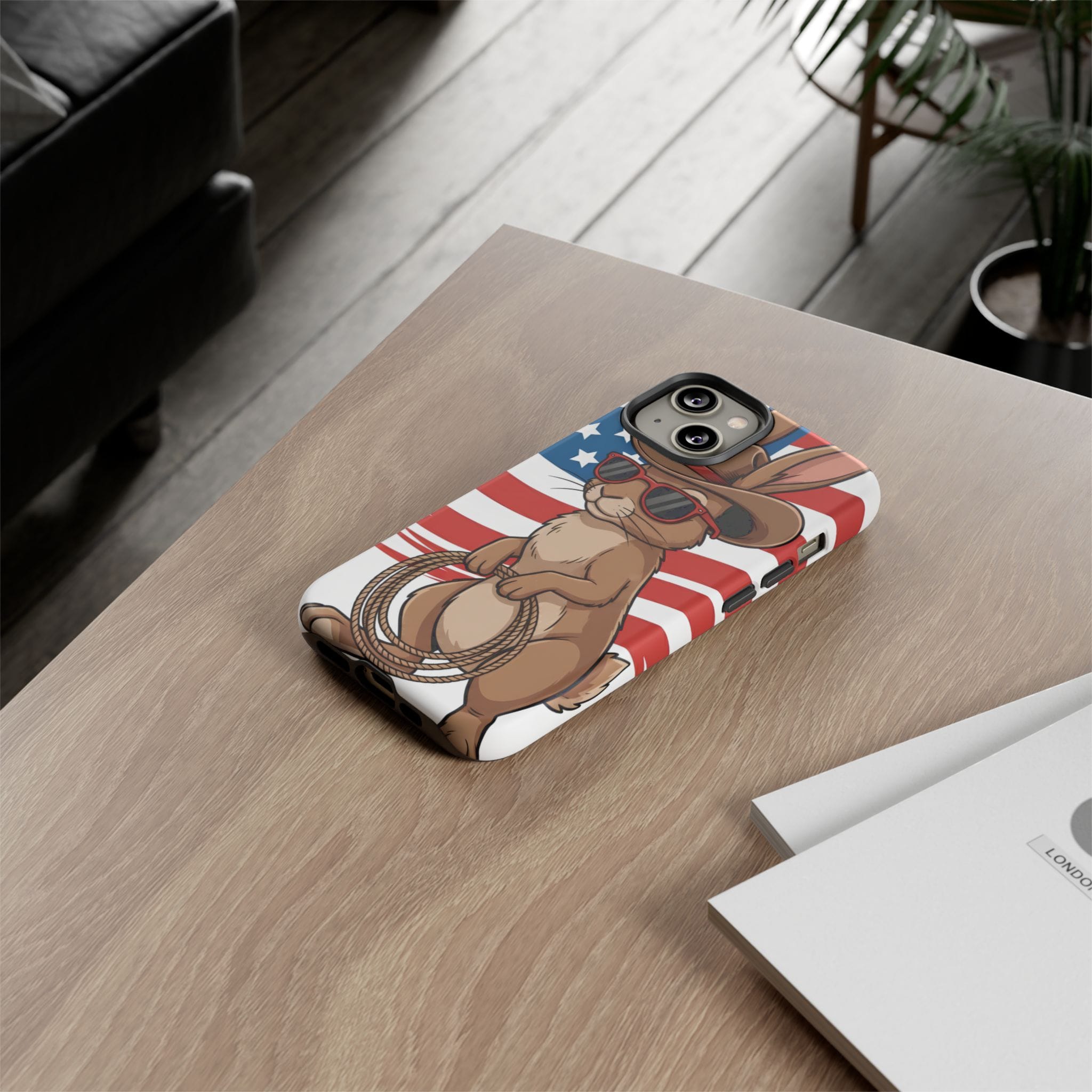 Patriotic Cowboy Bunny Phone Case