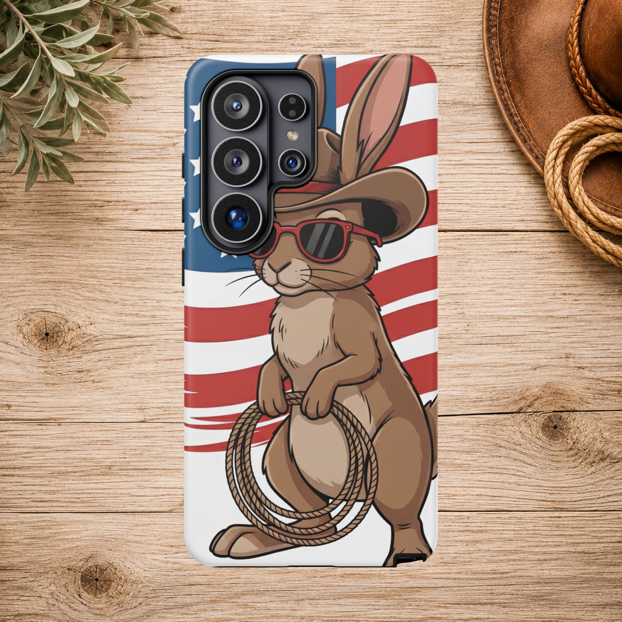 Patriotic Cowboy Bunny Phone Case