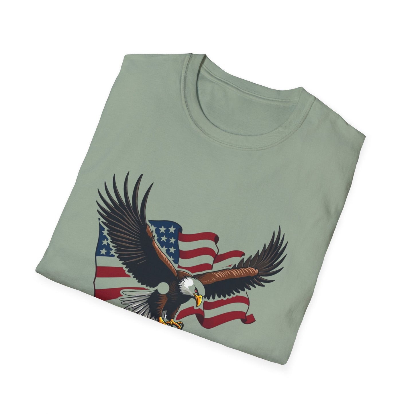 Softstyle Unisex T-Shirt: Eagle Flag