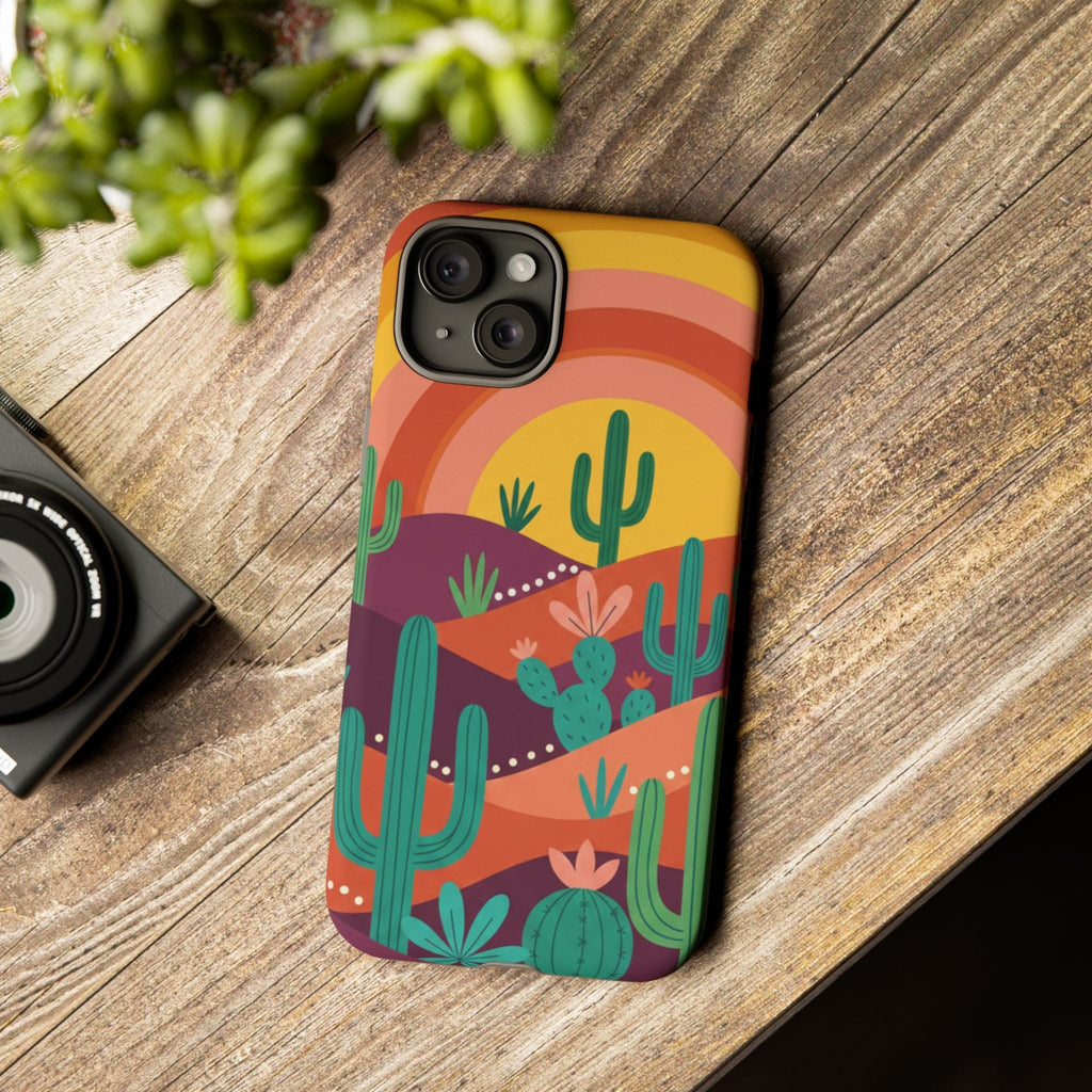 Desert Sunset Cactus Phone Case