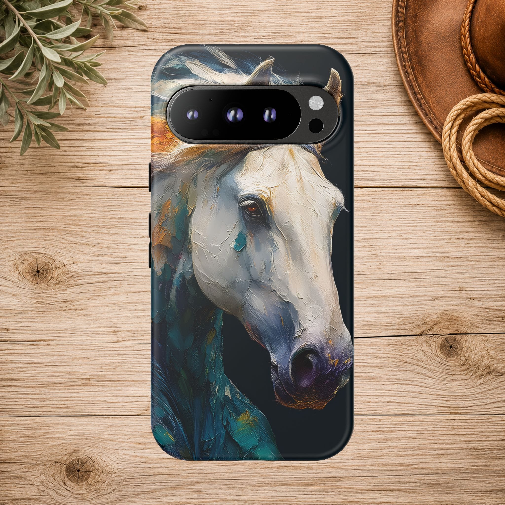 White Horse Art Phone Case