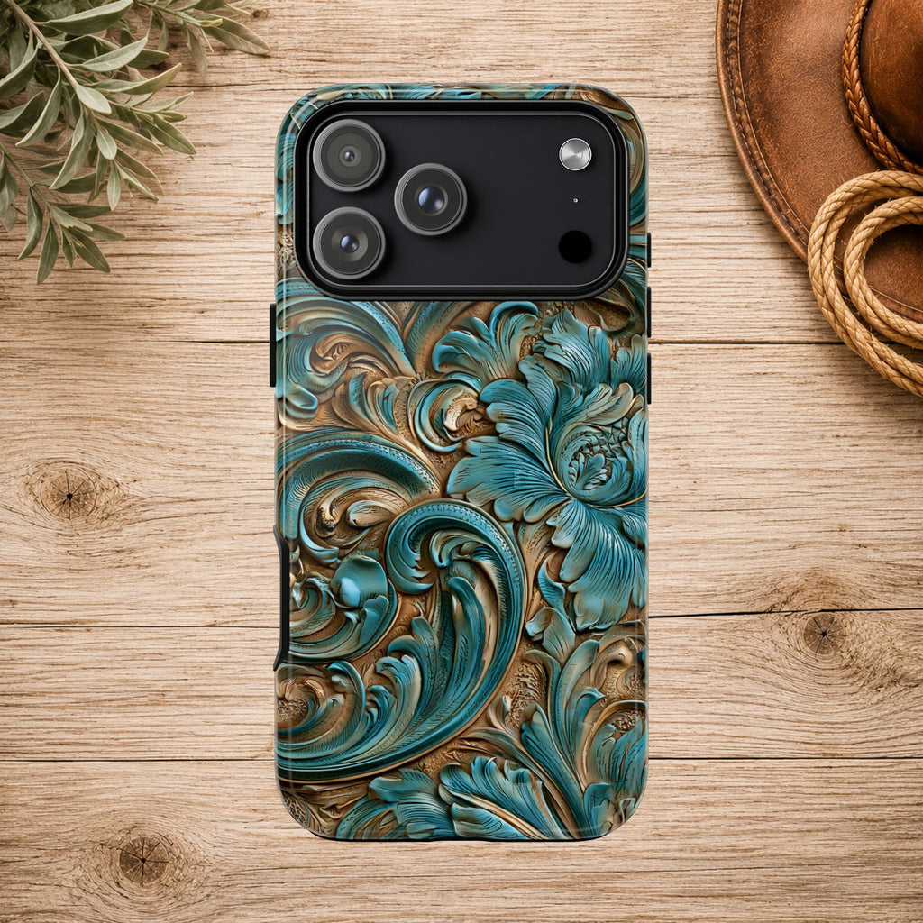 Turquoise  Western Tough Phone Case