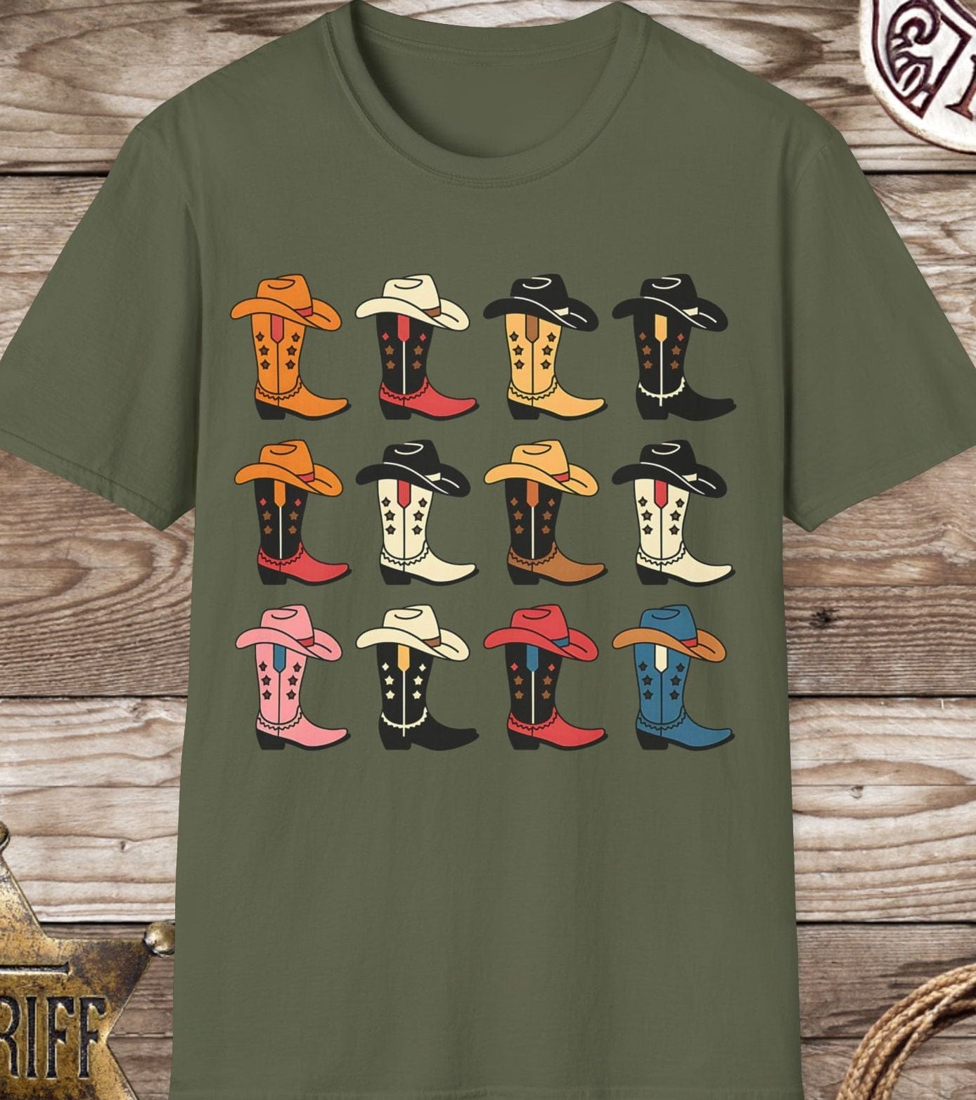Cowboy Boot Graphic Unisex T-Shirt