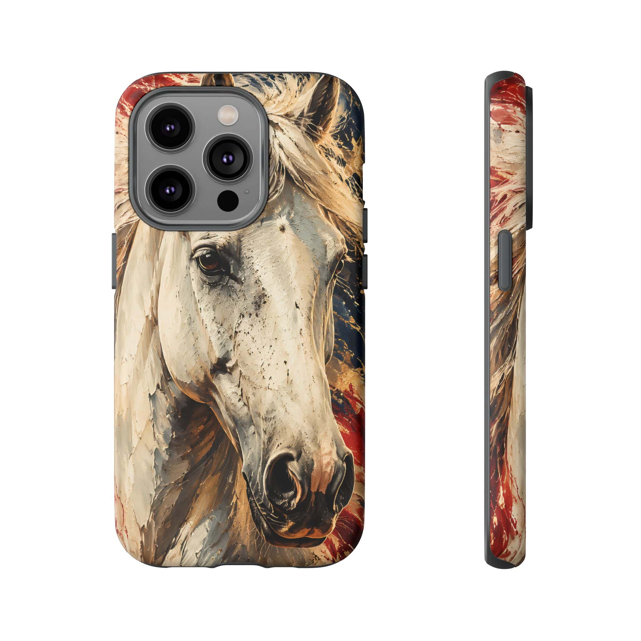 Patriotic White Horse Phone Case