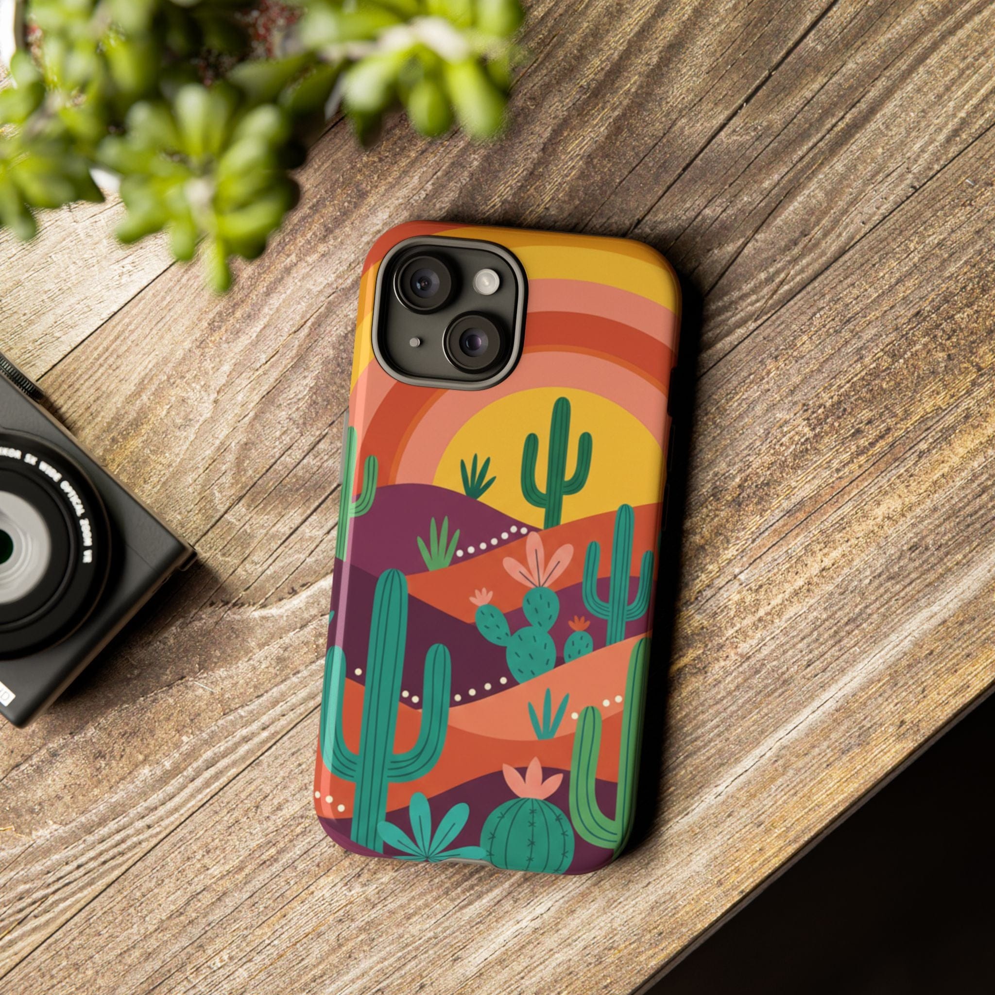 Desert Sunset Cactus Phone Case