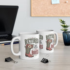 Retired But Still the Boss Mug, Funny Retirement Gift for Women, Western Cowgirl Coffee Mug, Cowboy Boot Gift, 11 oz