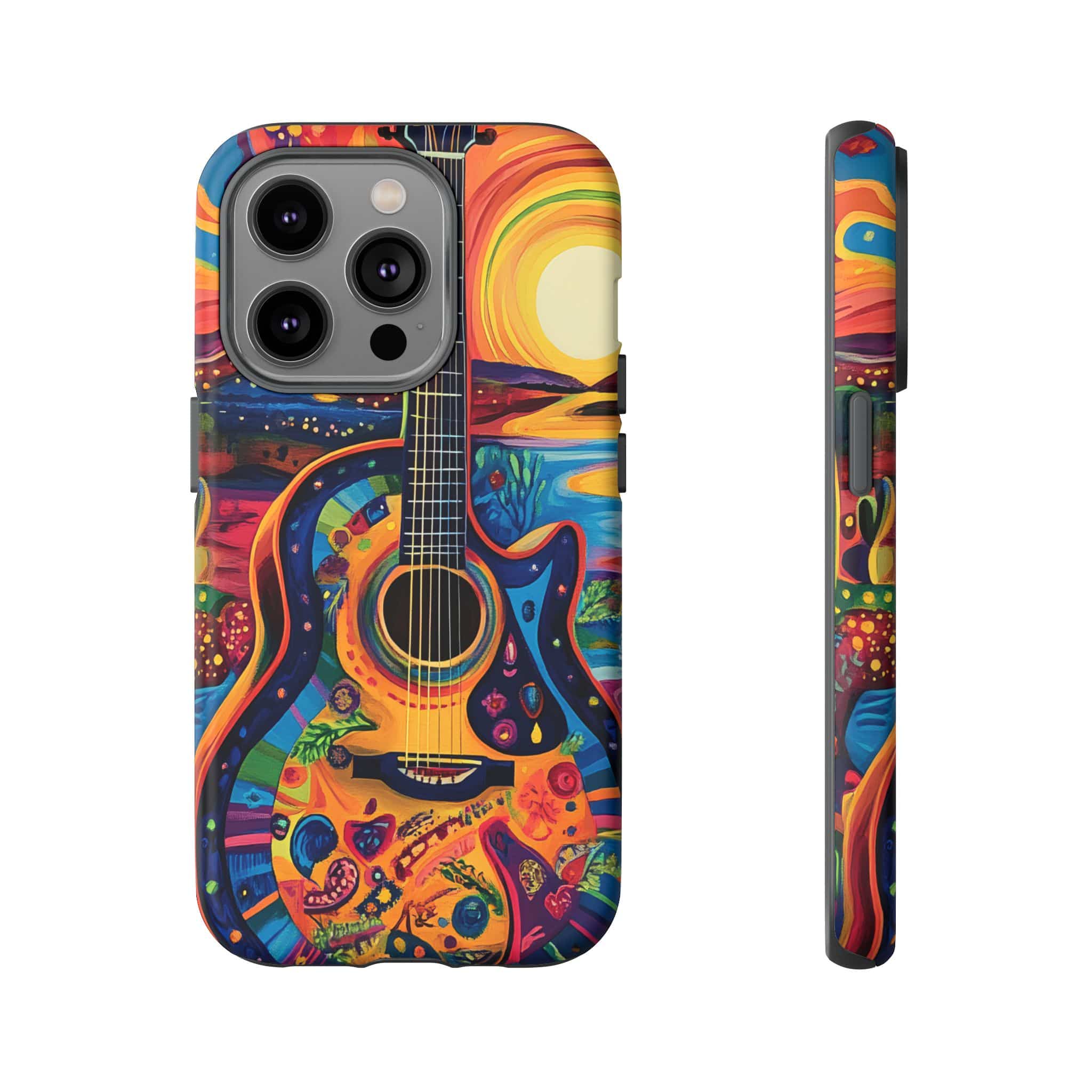 Psychedelic Sunset Guitar Phone Case