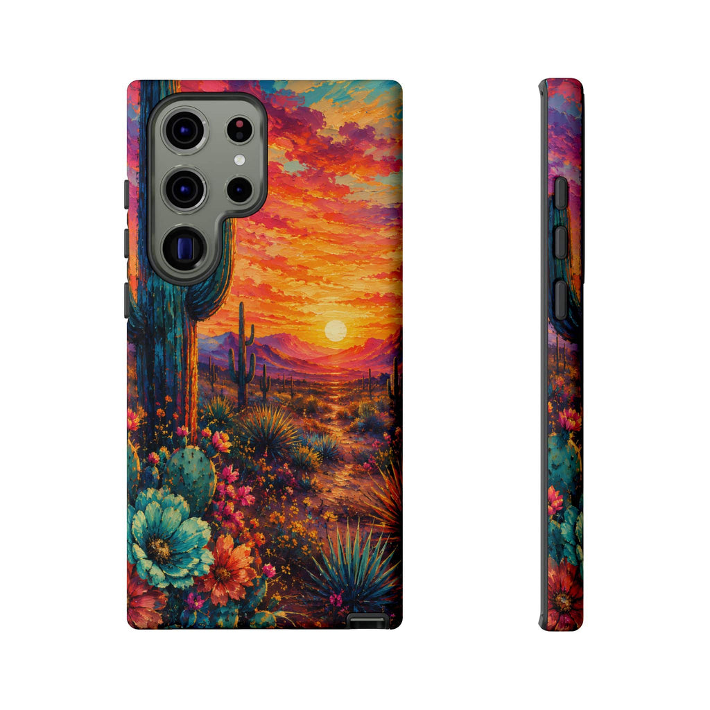 Desert Sunset Bloom Western Phone Case