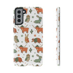 Armadillo, Longhorn, Owl & Bunny Pattern-Phone Case