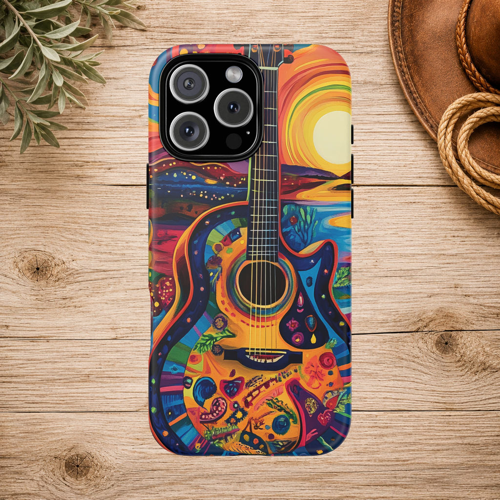 Psychedelic Sunset Guitar Phone Case