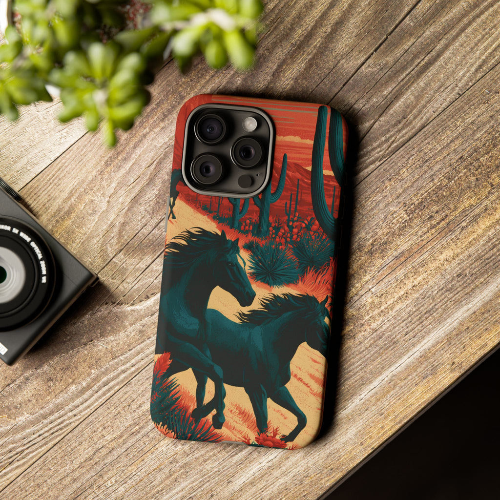 Desert Run Wild Horse Phone Case