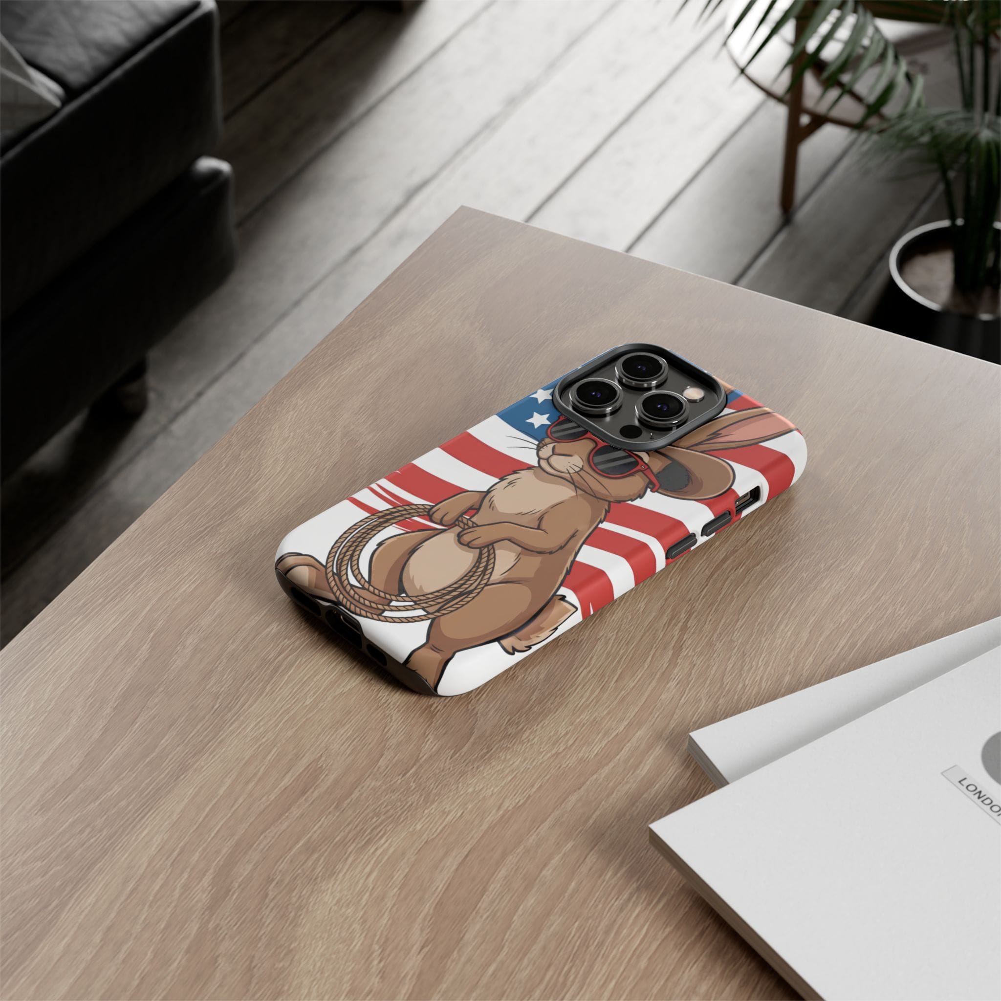 Patriotic Cowboy Bunny Phone Case