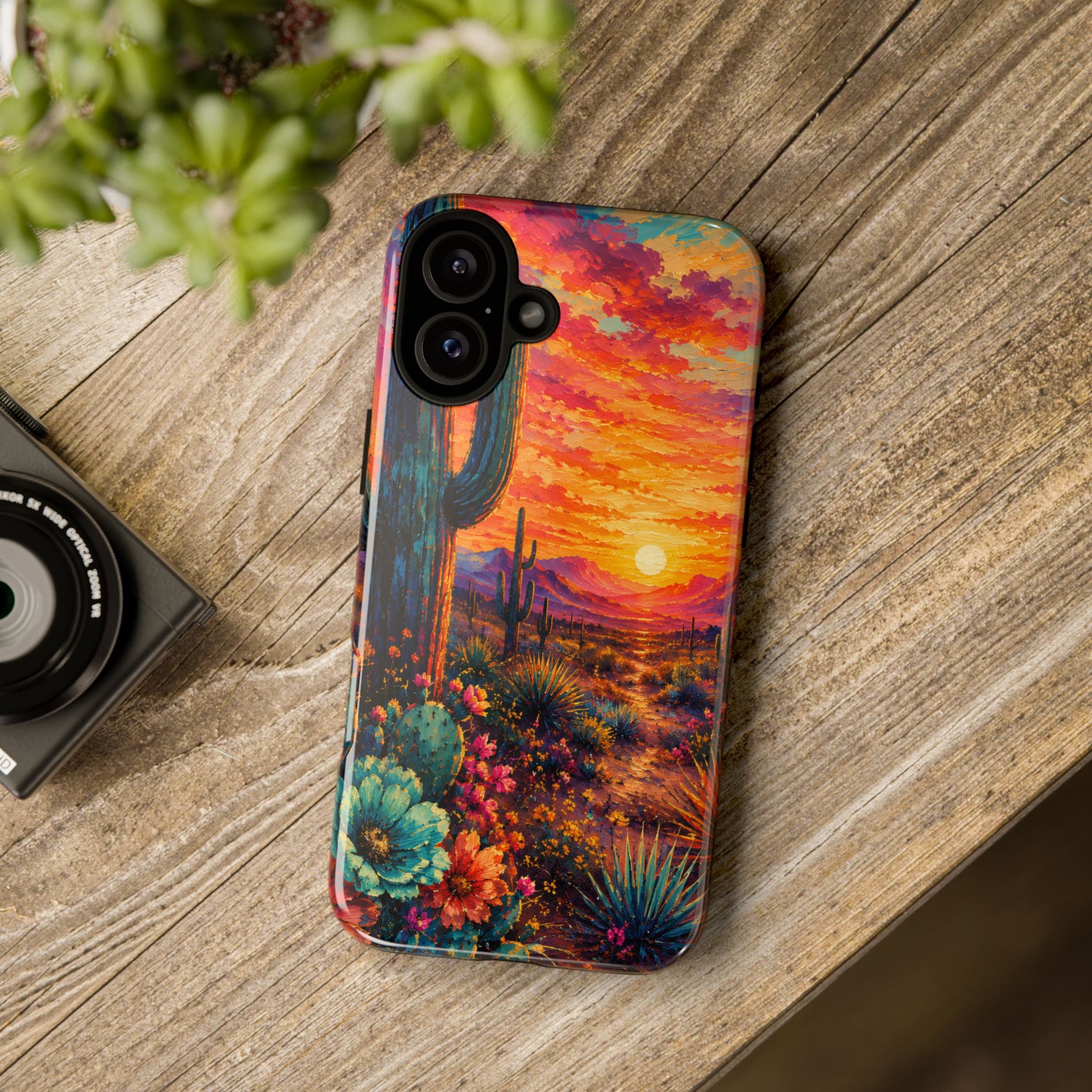 Desert Sunset Bloom Western Phone Case