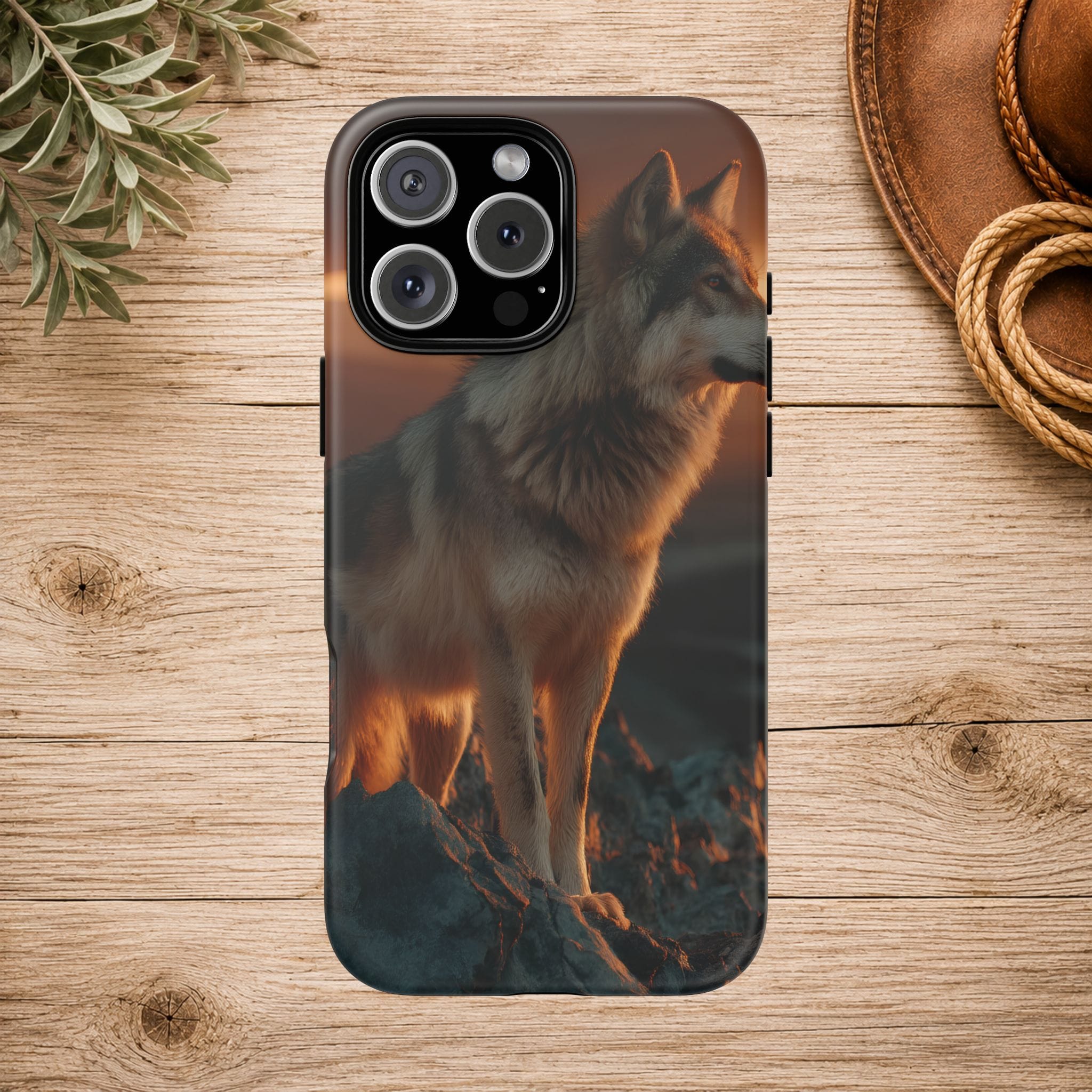 Wolf Sunset Phone Case