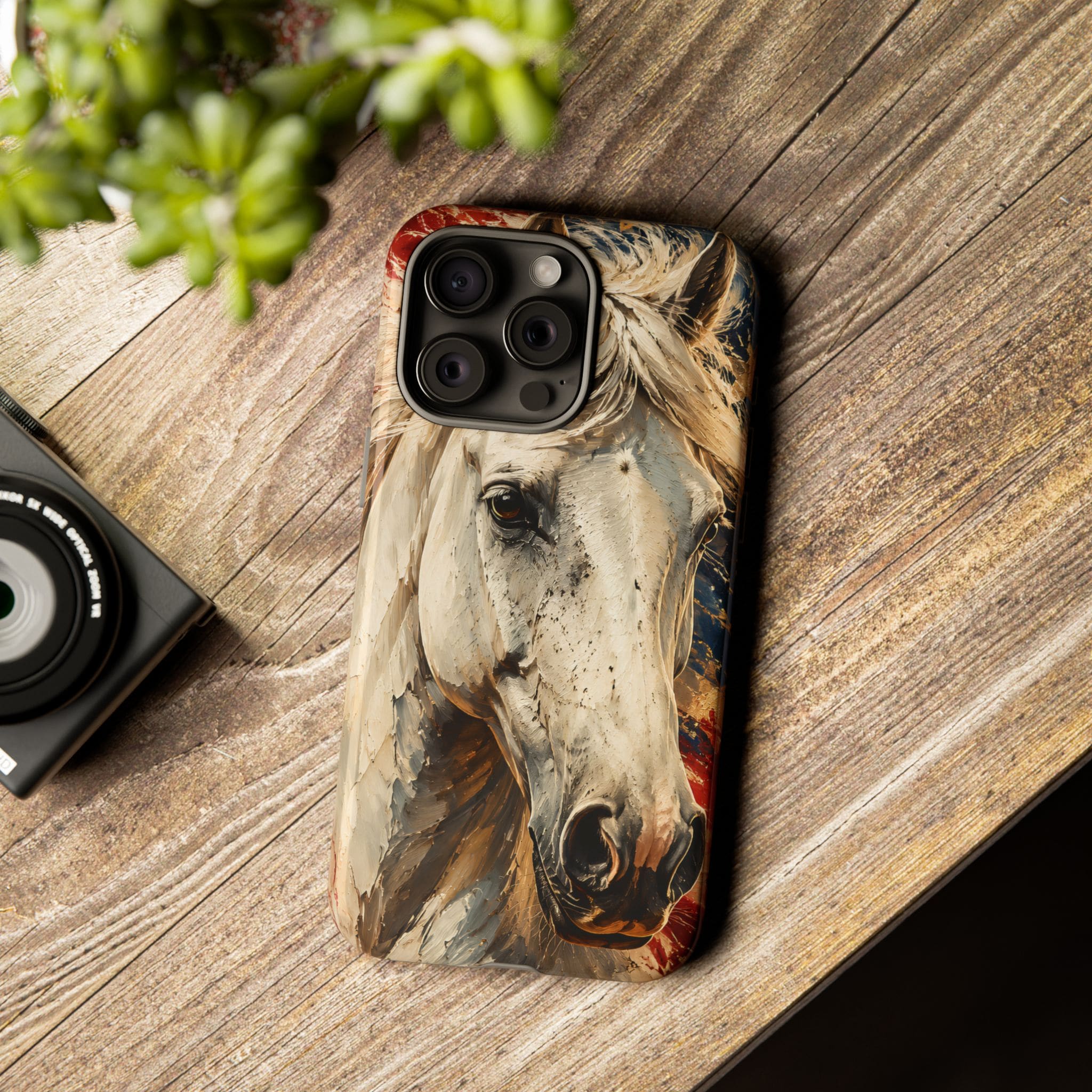 Patriotic White Horse Phone Case