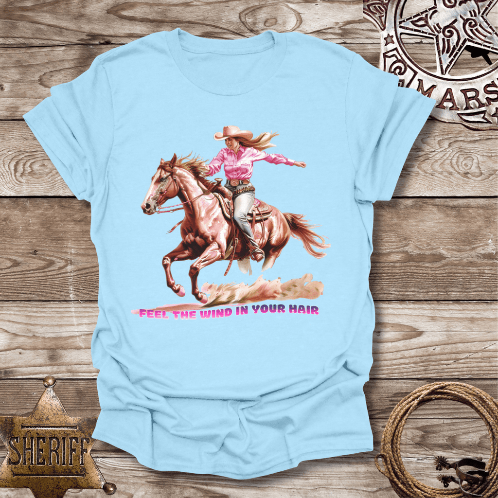 Cowgirl Wind in Your Hair-T-Shirt