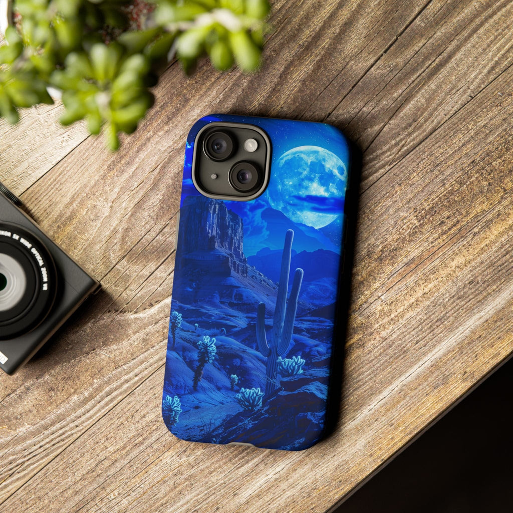 Blue Desert Moon Phone Case