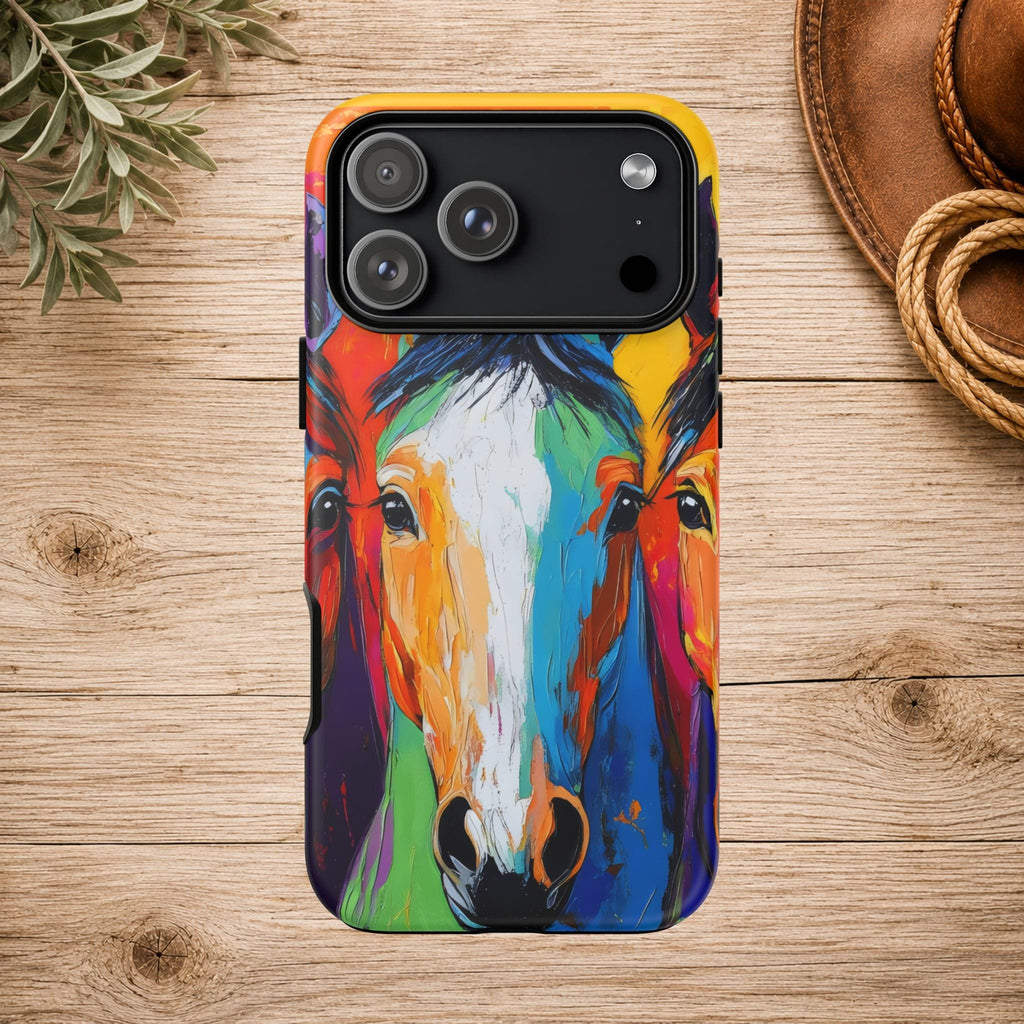 Colorful Horse Head Phone Case
