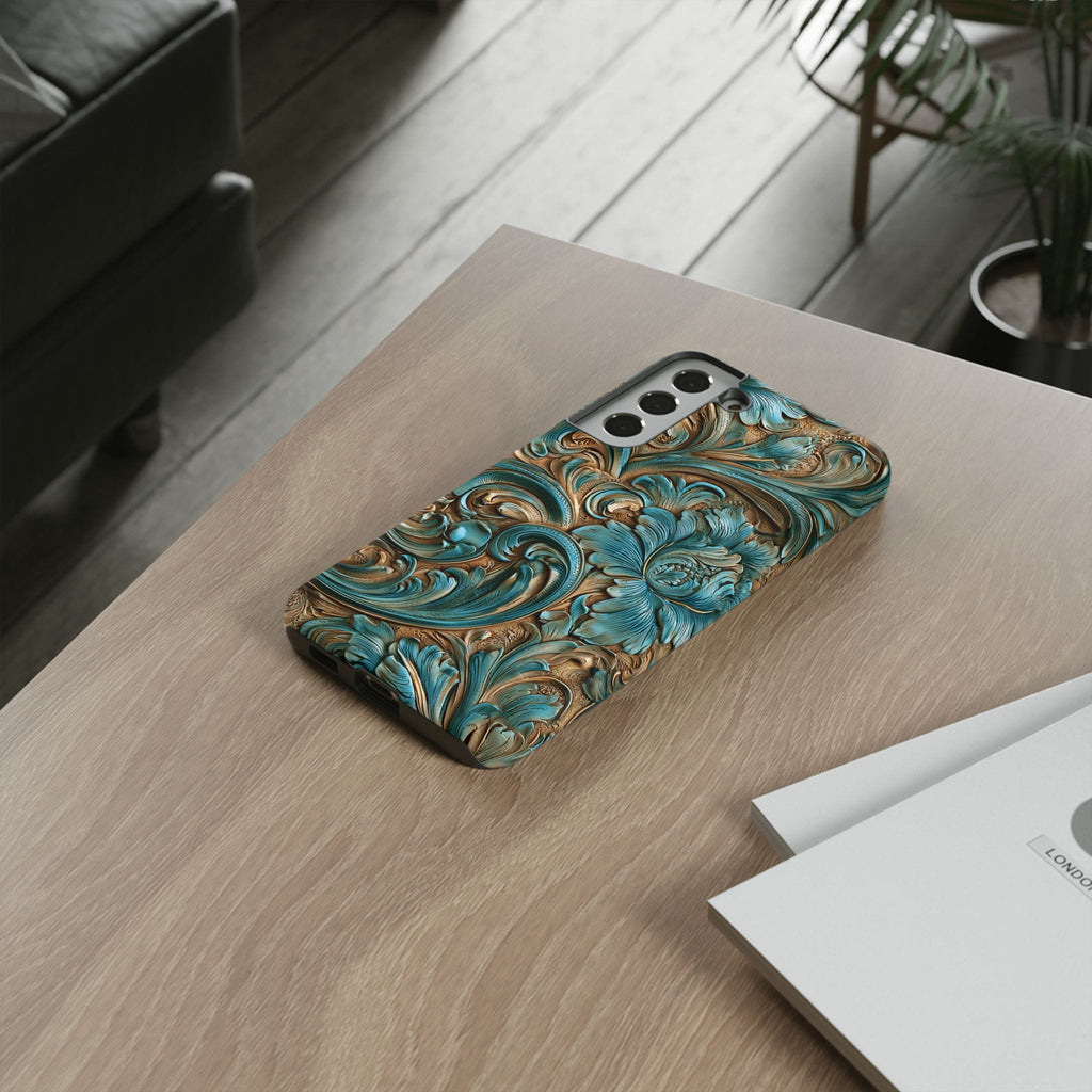 Turquoise  Western Tough Phone Case
